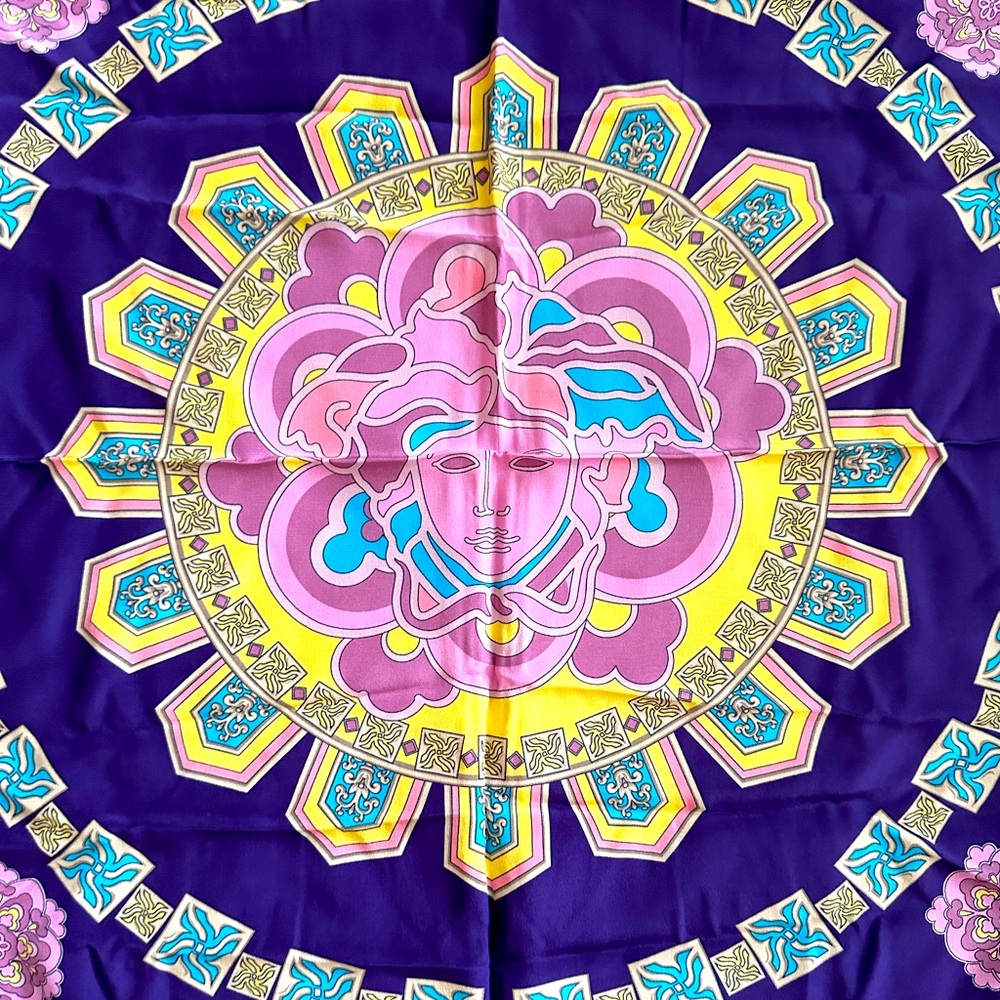 Colorful Versace silk scarf